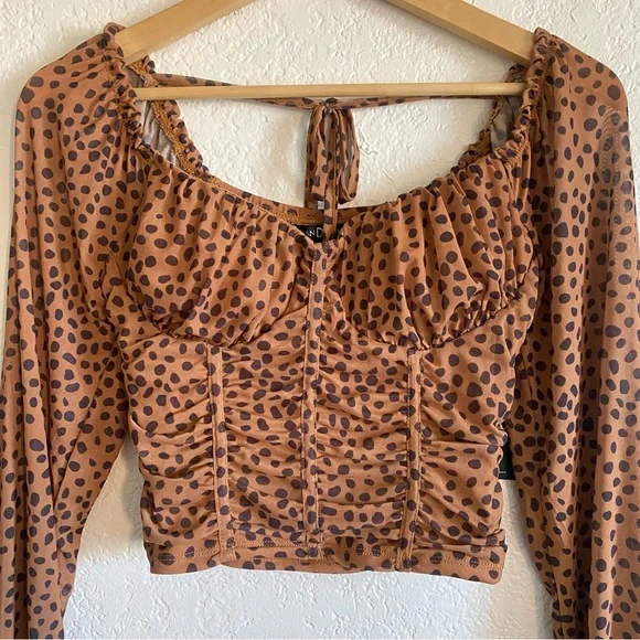 Polka Dot Long Sleeve Top - Picture 2 of 4